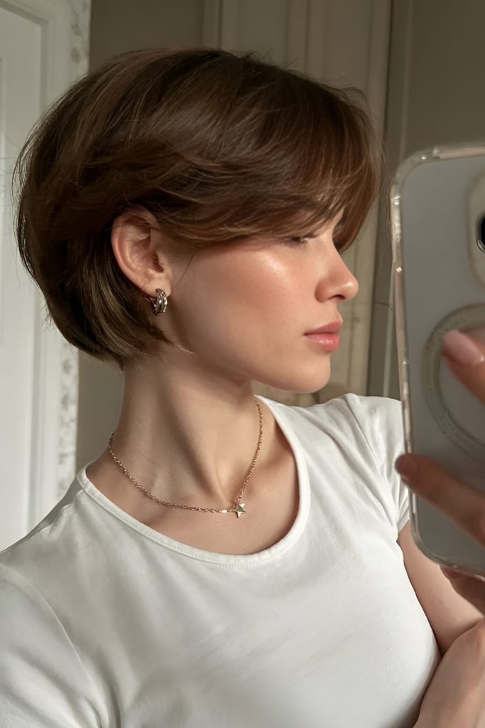Pixie Bob with Curtain Bangs