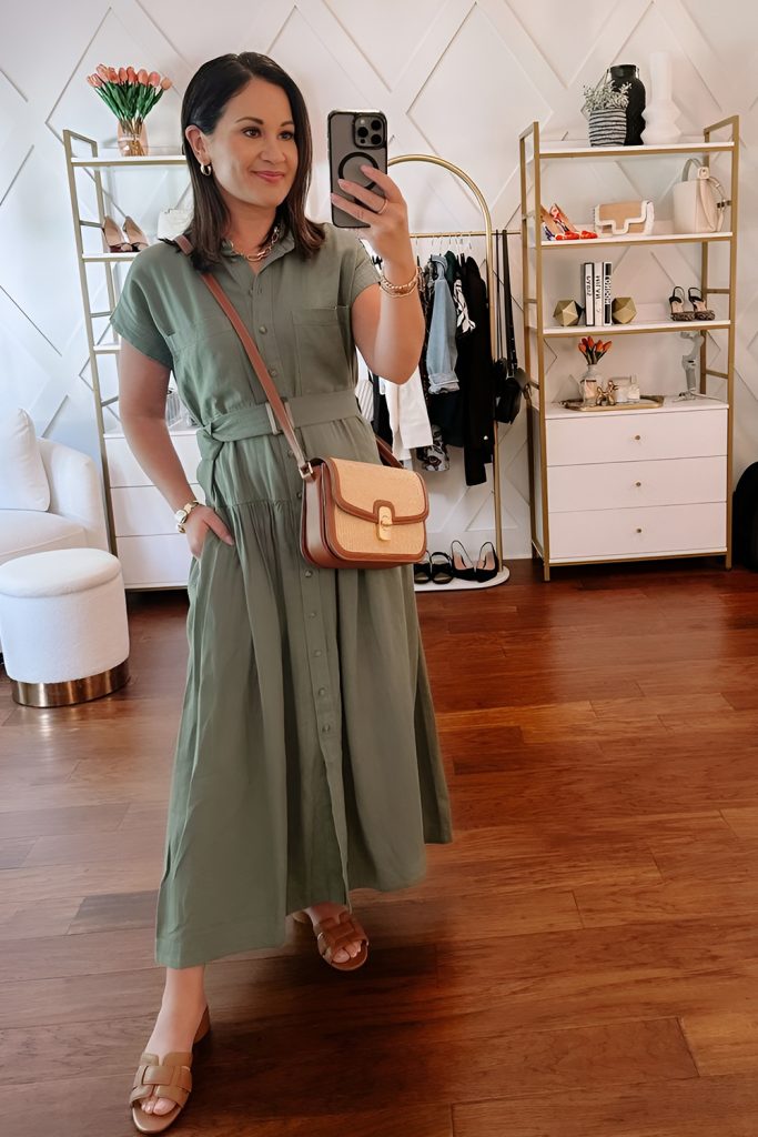 Shirt Dresses with Defined, Belted Waists