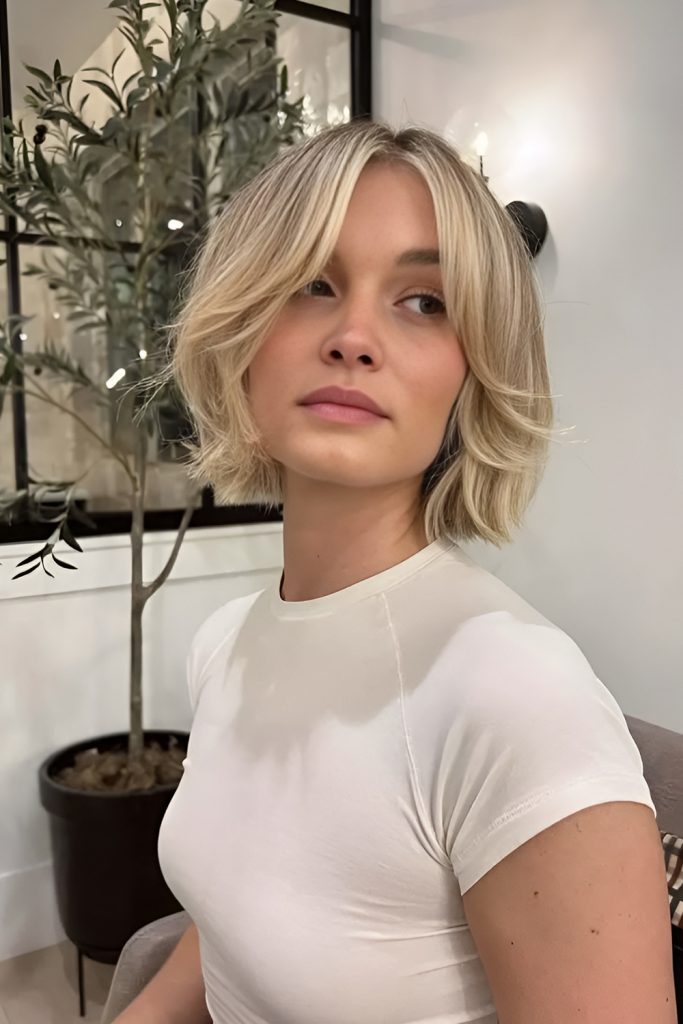 Short Bob with Curtain Bangs