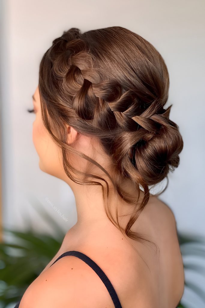 Side Bun with Braid