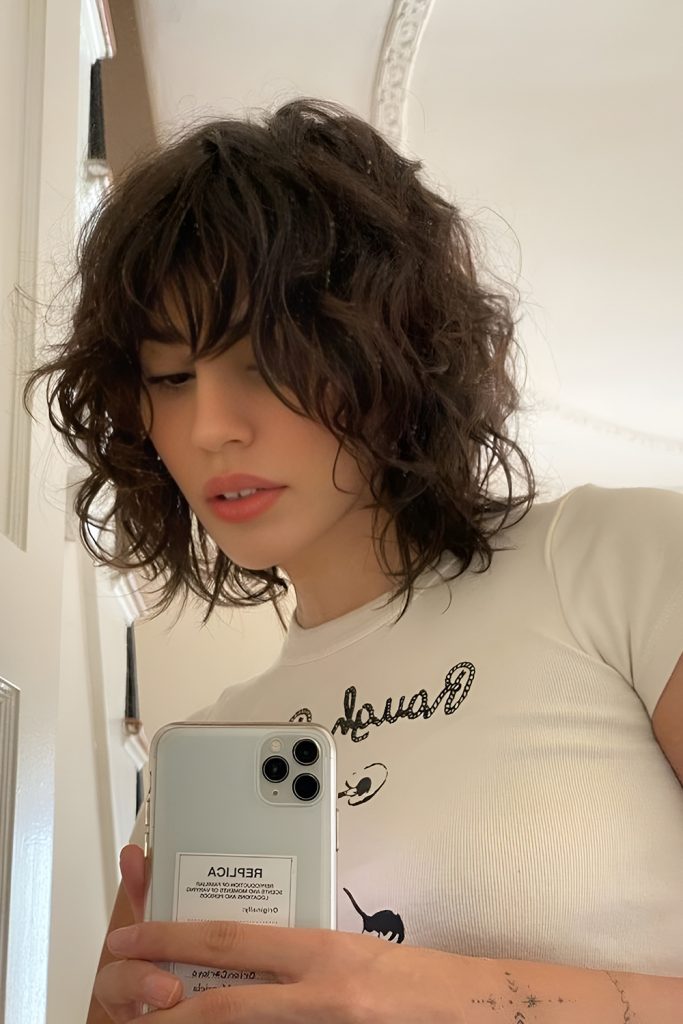 Soft Curly Shag Cut to Let the Texture Shine