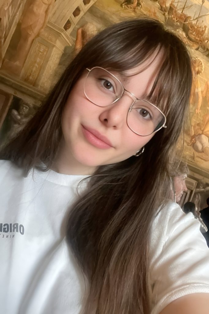Subtle Curtain Bangs for a Clean Look with Glasses