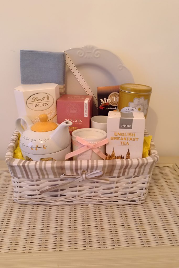Tea Time Baskets With Soothing Spring Treats