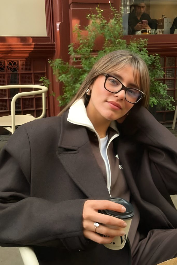Timeless Curtain Bangs for Long Straight Hair with Glasses