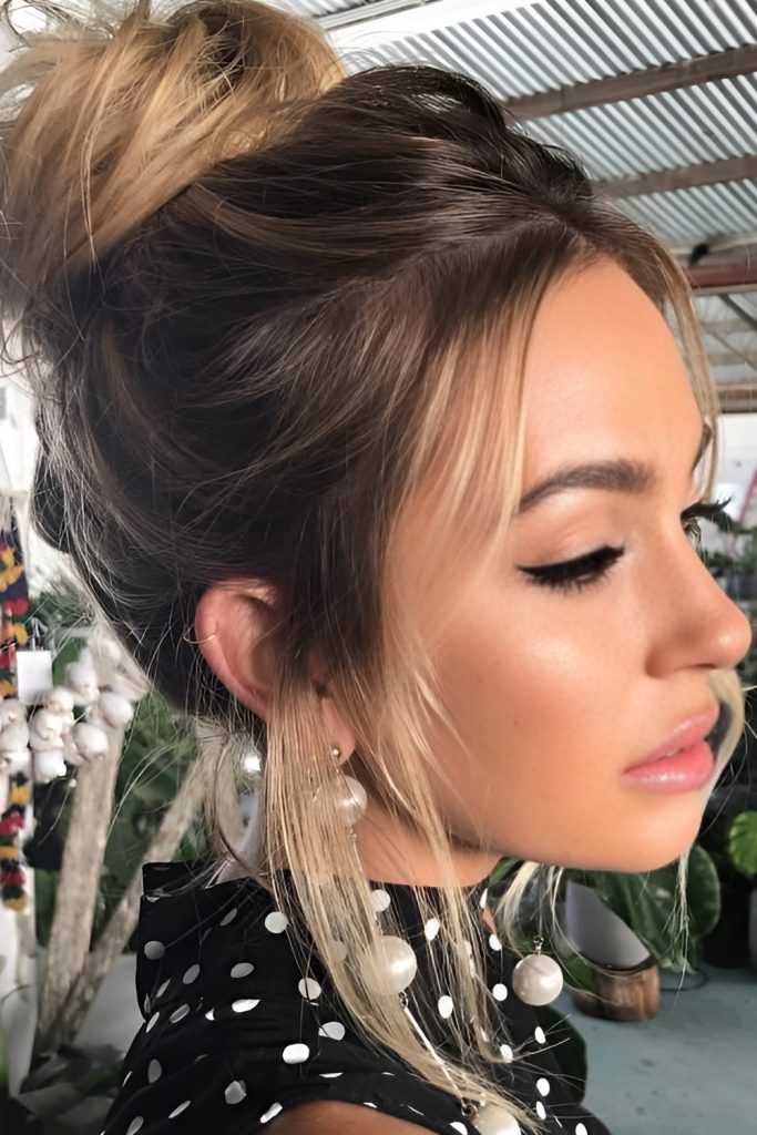 Top Knot with Bobby Pins