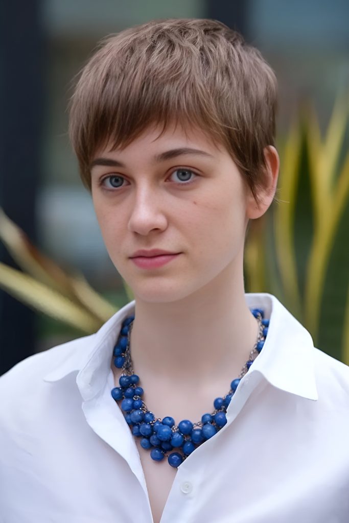 Tousled Pixie Shag for a Lived In, Editorial Look