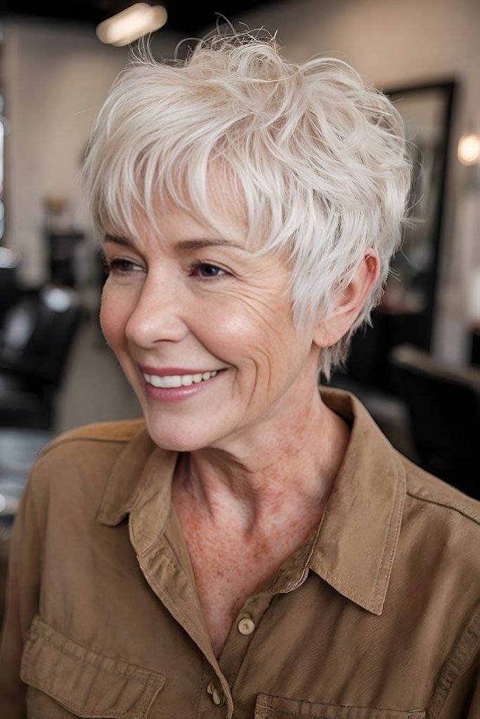 Tousled Short Haircut for Casual Comfort