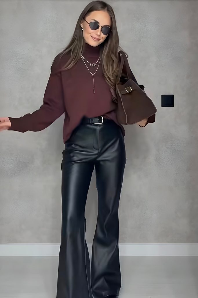 Wide Leg Leather Pants Meet Modern Luxury