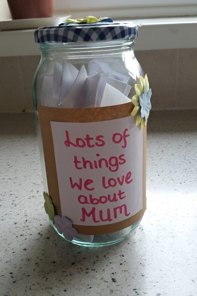A Memory Jar Filled With Loving Notes