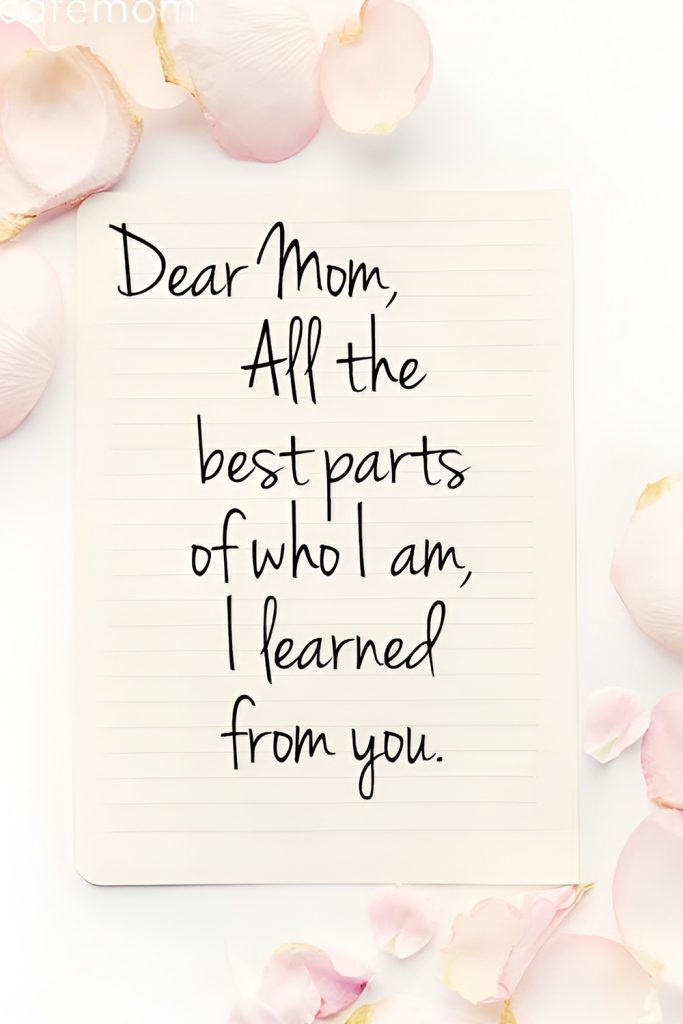 A Message That Reminds Her She Was Always Enough