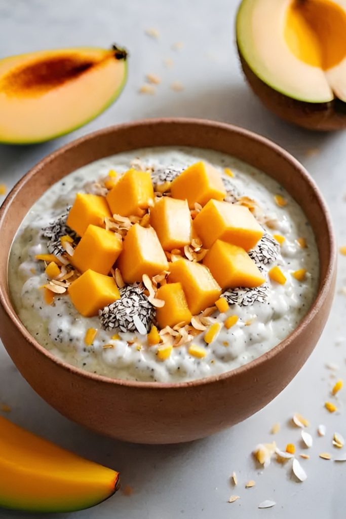 Chia Seed Pudding With Mango and Coconut