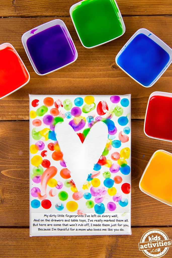 Creative Thumbprint Art on Canvas