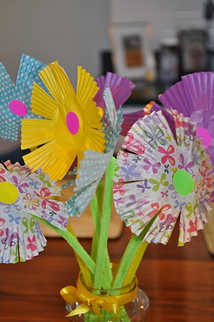Cupcake Wrapper Bouquets for a Playful Twist