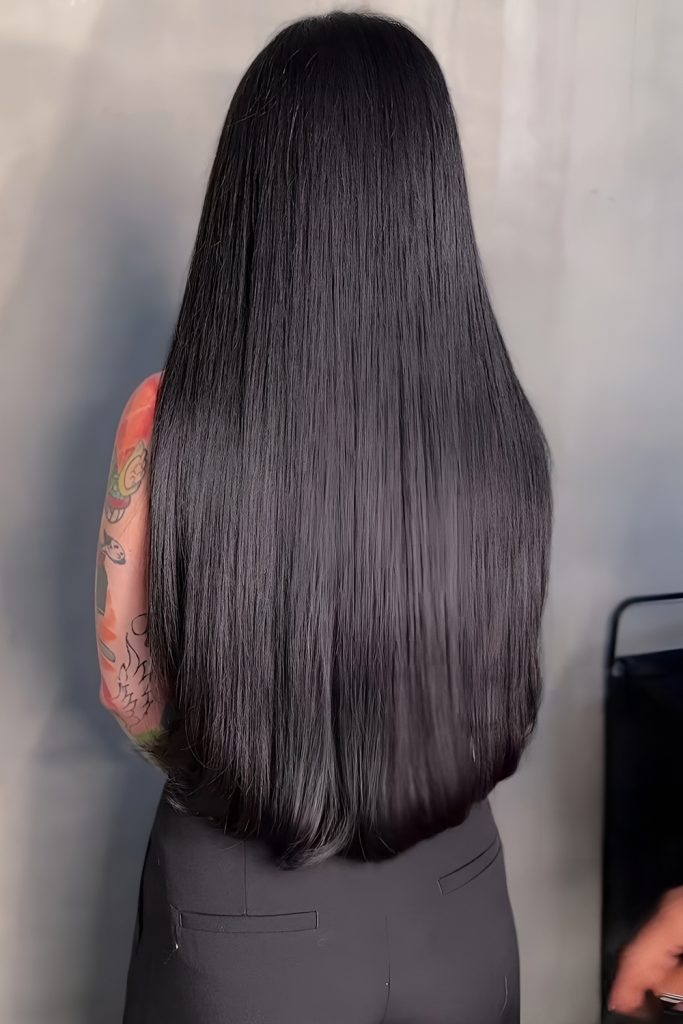 Extra Long Straight Hair with Bold Blunt Ends