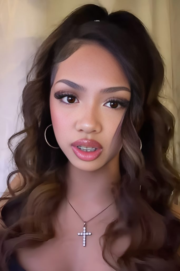 Half Up Half Down Style with Lifted Crown and Face Framing