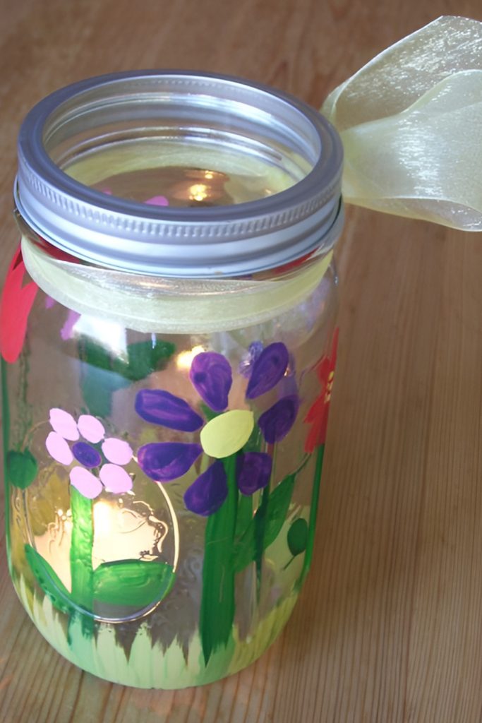 Mason Jar Vases Painted and Personalised