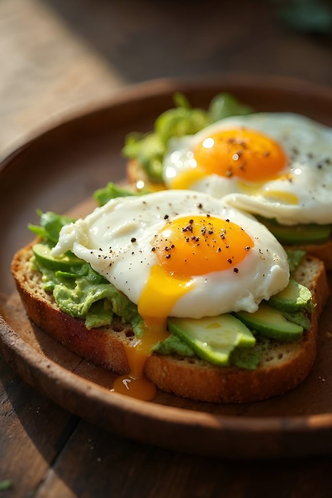Savouryry Avocado Toast With Poached Eggs