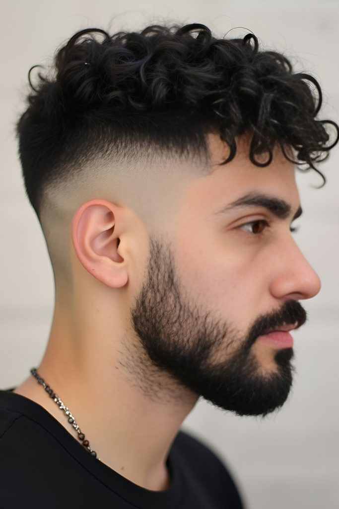 Balance Curly Top, Low Fade, and Beard