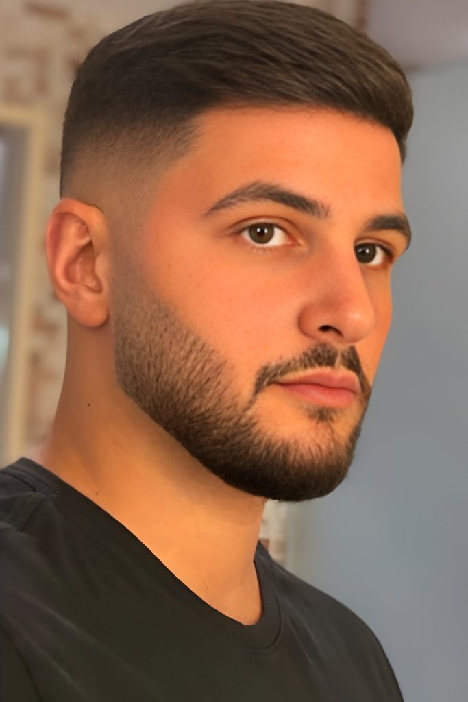 Corporate Short Beard with Low Taper Fade