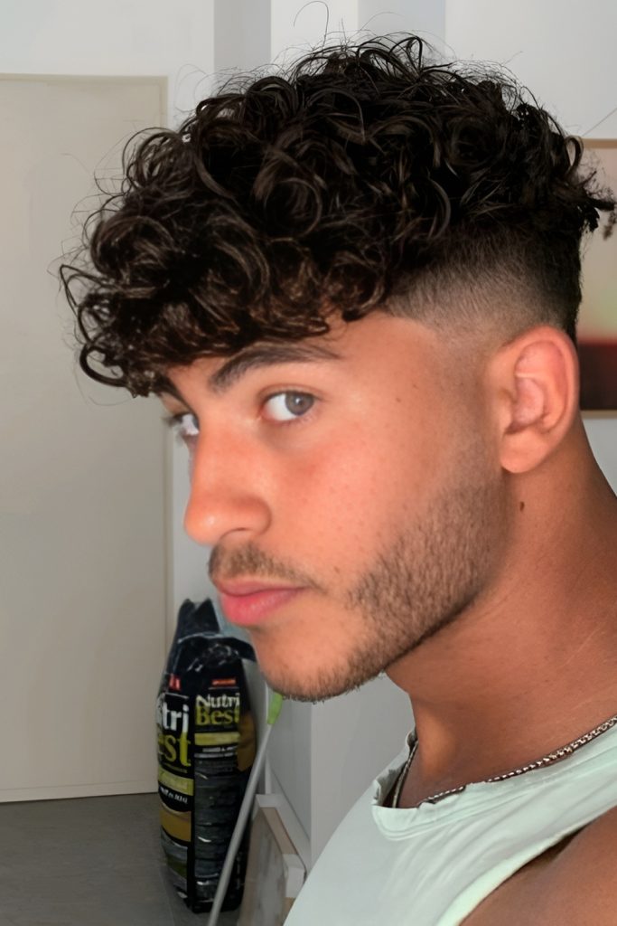Curly Textured Crop and Smooth Fade