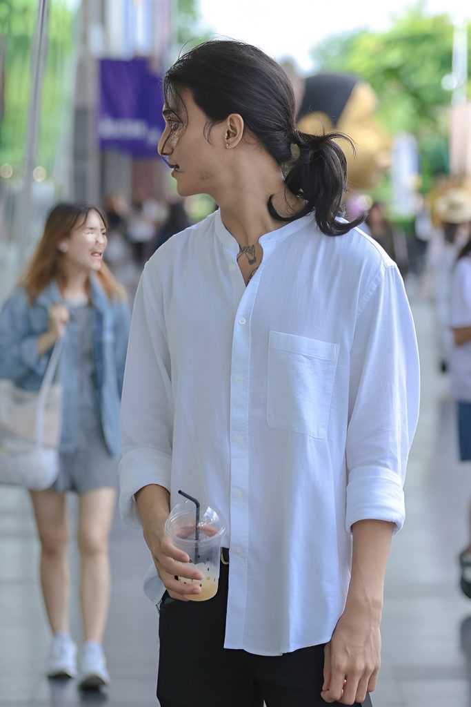 Long Hair with Low Ponytail