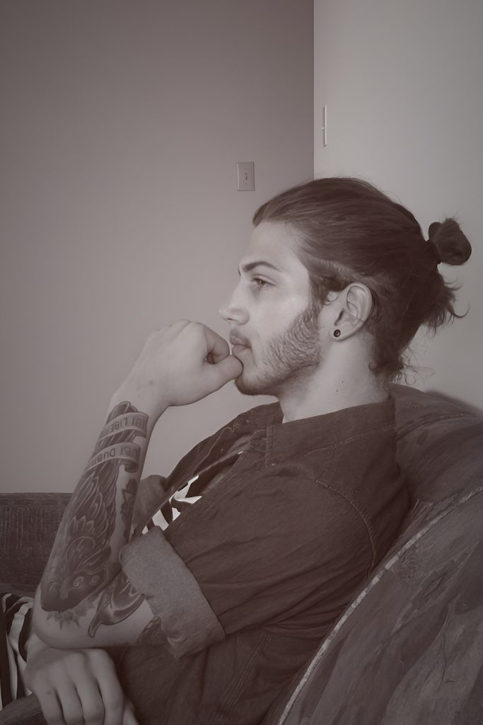 Long Hair with Man Bun and Undercut