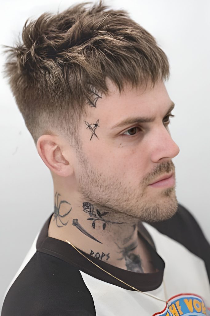 Longer Caesar Haircut with Texture and Flexibility