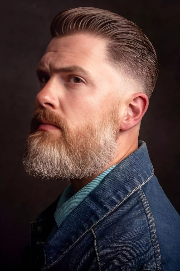Low Taper Fade with a Long Beard