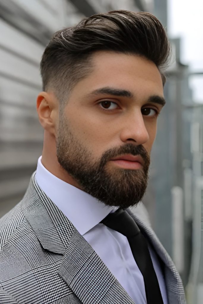 Modern Taper Fade with a Sculpted Beard