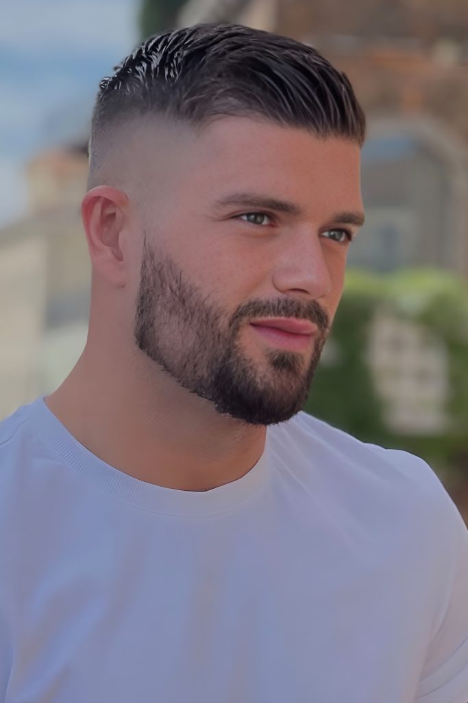 Short Textured Caesar with Skin Fade