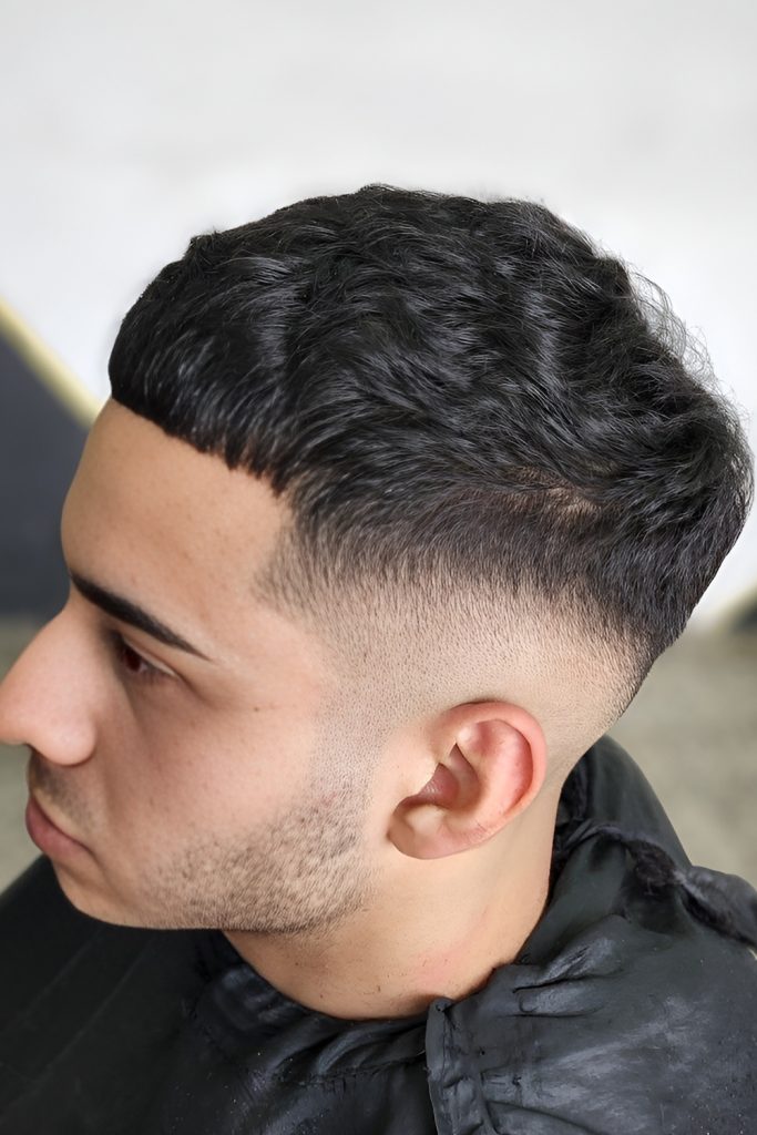 Textured Caesar with Temple Fade Detail