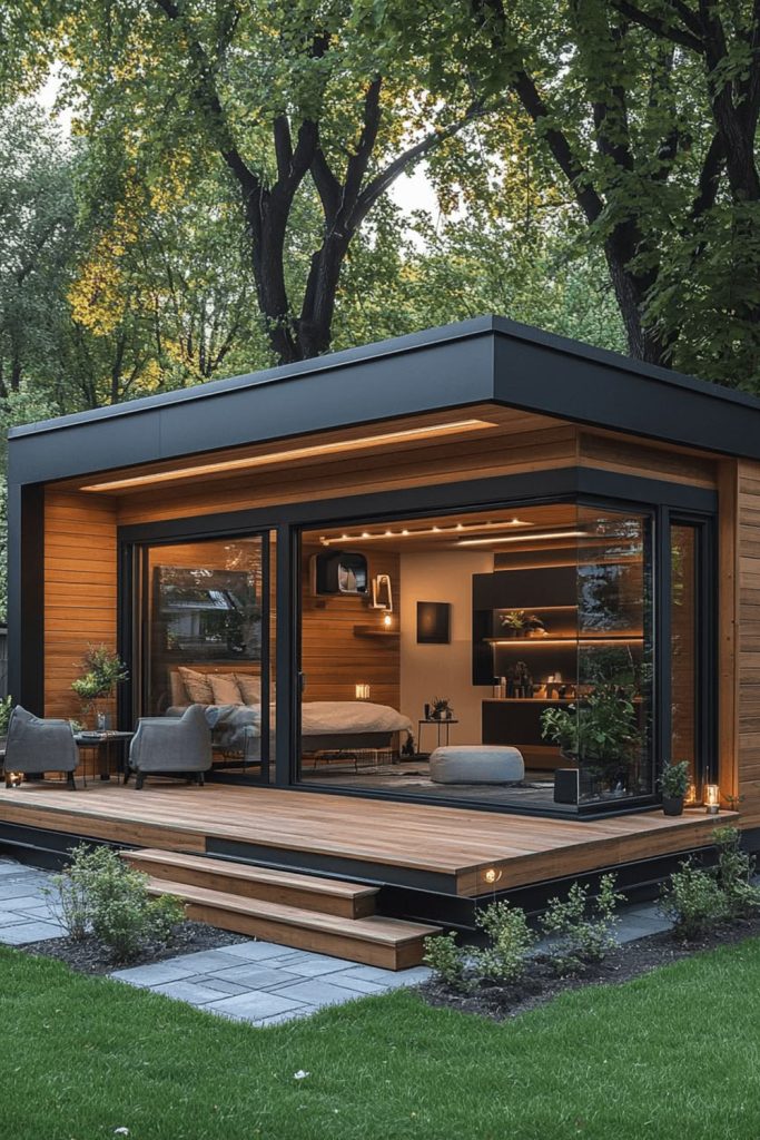 Hybrid Indoor Outdoor Offices Connected to Natural Light