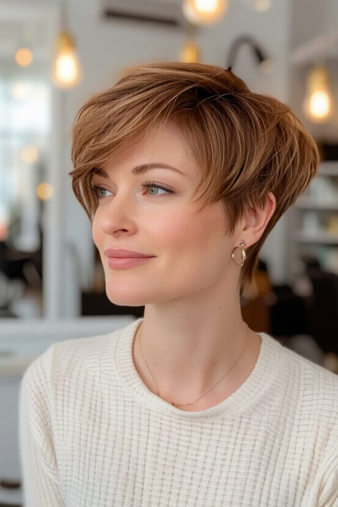 Precision Pixie With Longer Crown Layers