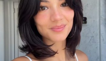 Textured Lob With Side Swept Fringe