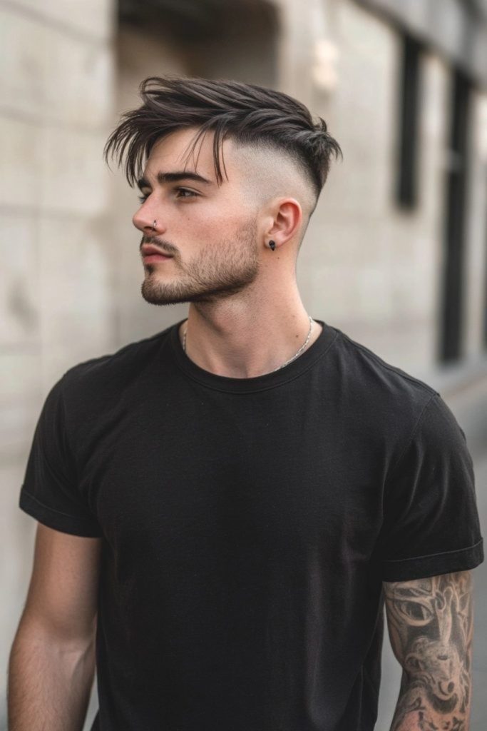 Angular Top Undercut for Statement Shape