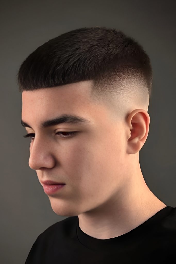 Caesar Cut for Straight Fringe Structure