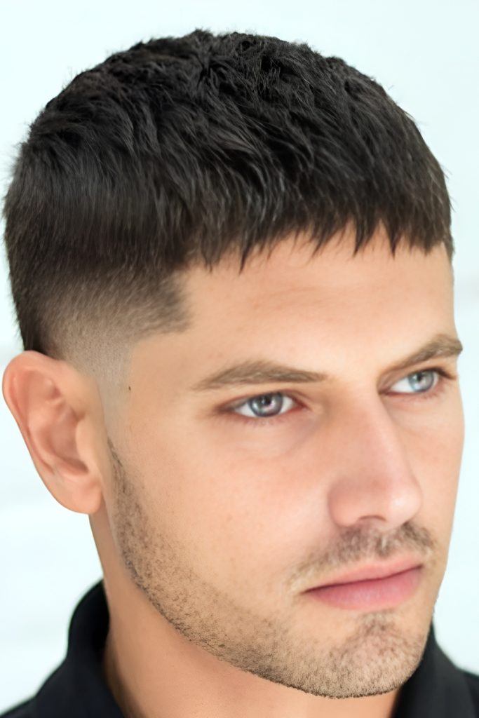 Caesar Cut for a Structured Short Style