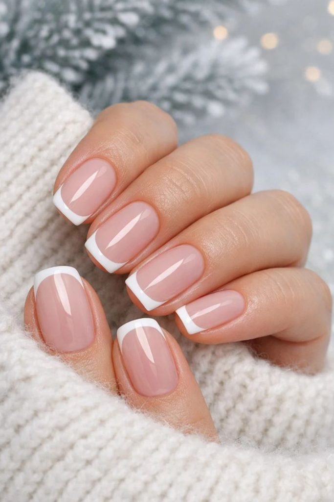 Crisp White Tips Elevate the Entire Design