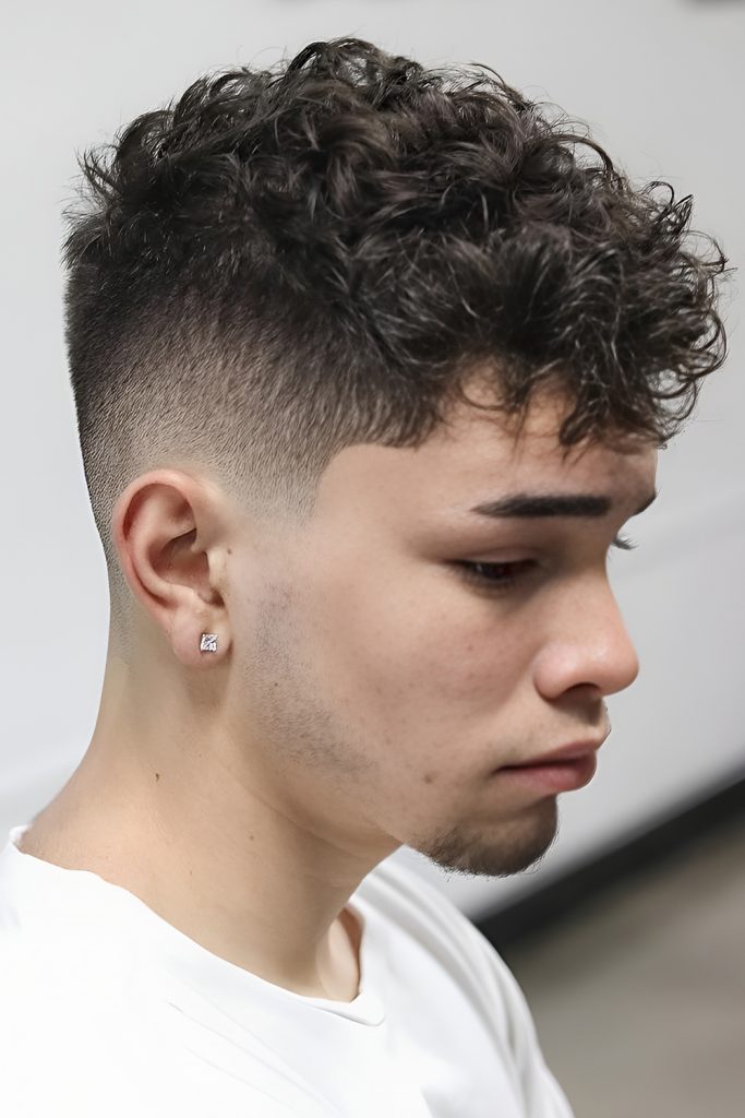 Curly High Fade