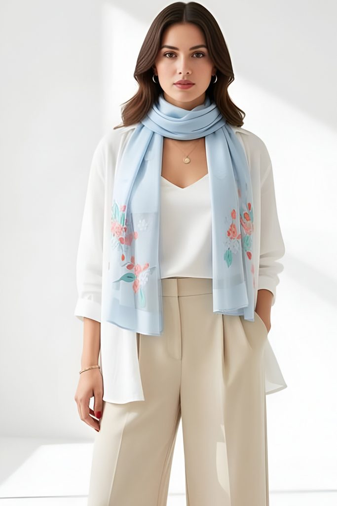Lightweight Scarves Adding Subtle Warmth and Texture