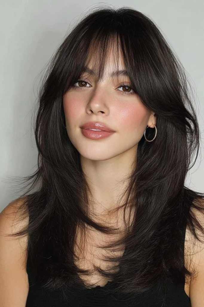 Long Layers With Soft Wispy Bangs