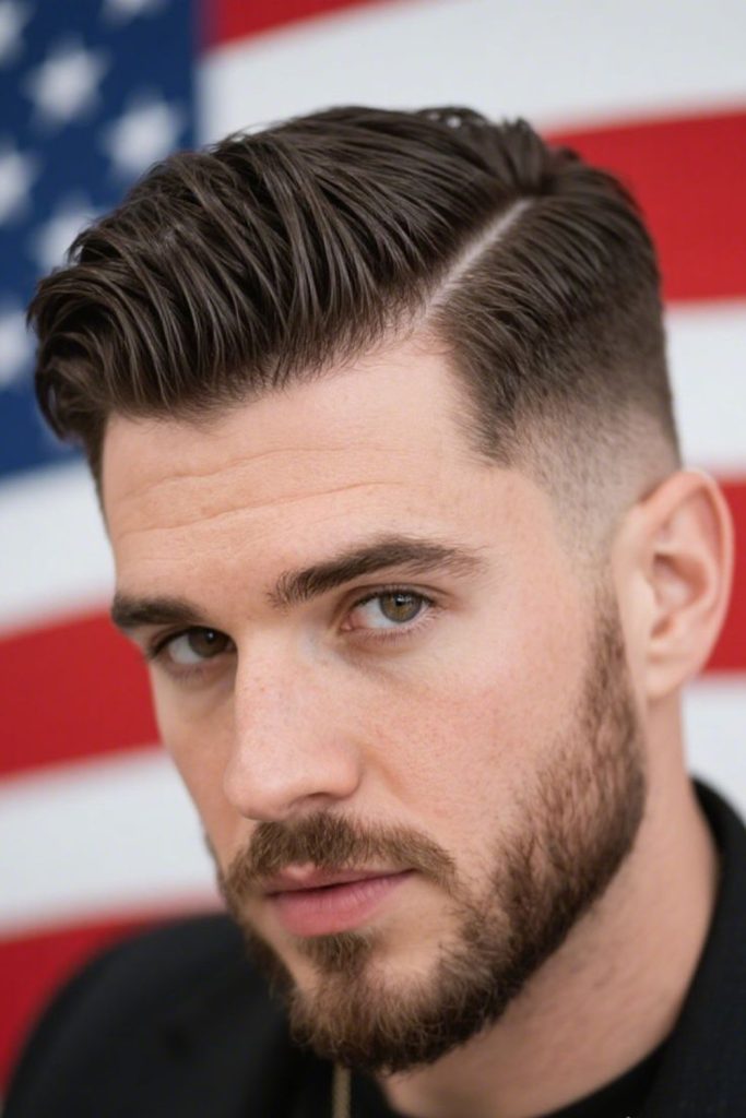 Low Fade Undercut with Side Sweep