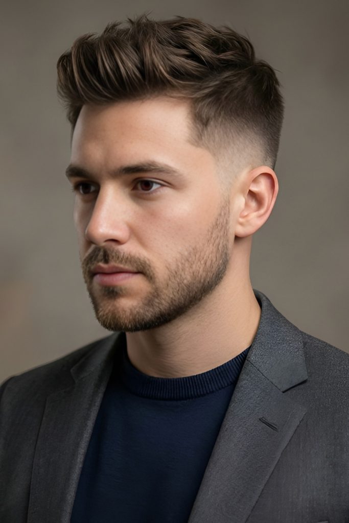Low Fade with Natural Top Flow
