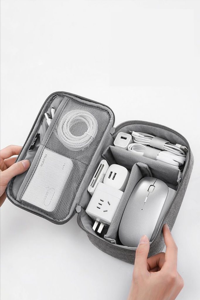 Organized Tech Pouch That Eliminates Cable Chaos