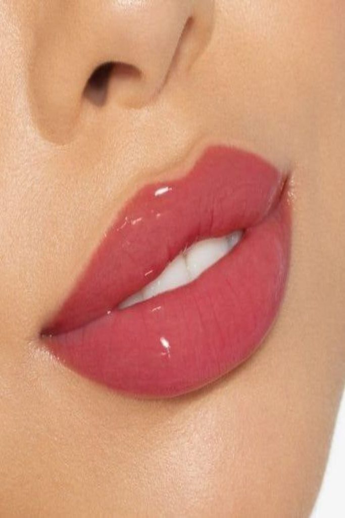 Pink Beige Lipstick with Rosy Gloss