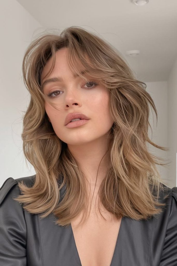 Retro Inspired Blowout with Curtain Bangs