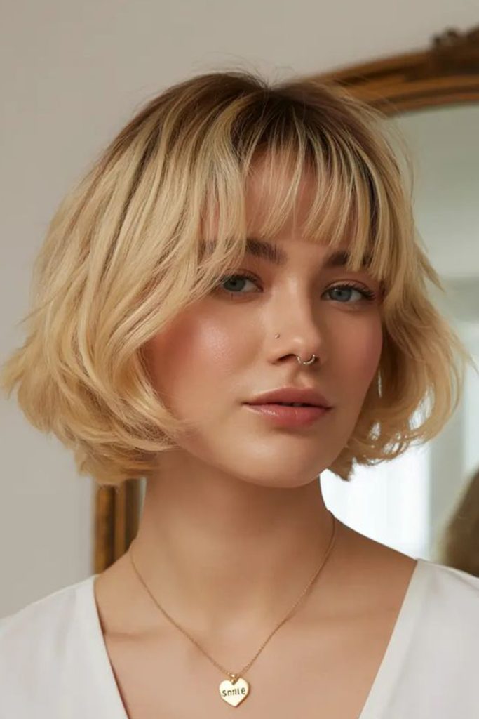 Short Bob With Wispy Bangs