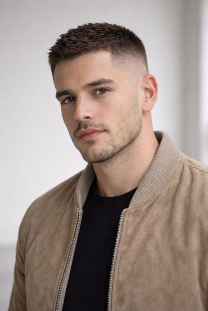 Short Skin Fade with Texture for Clean Contrast