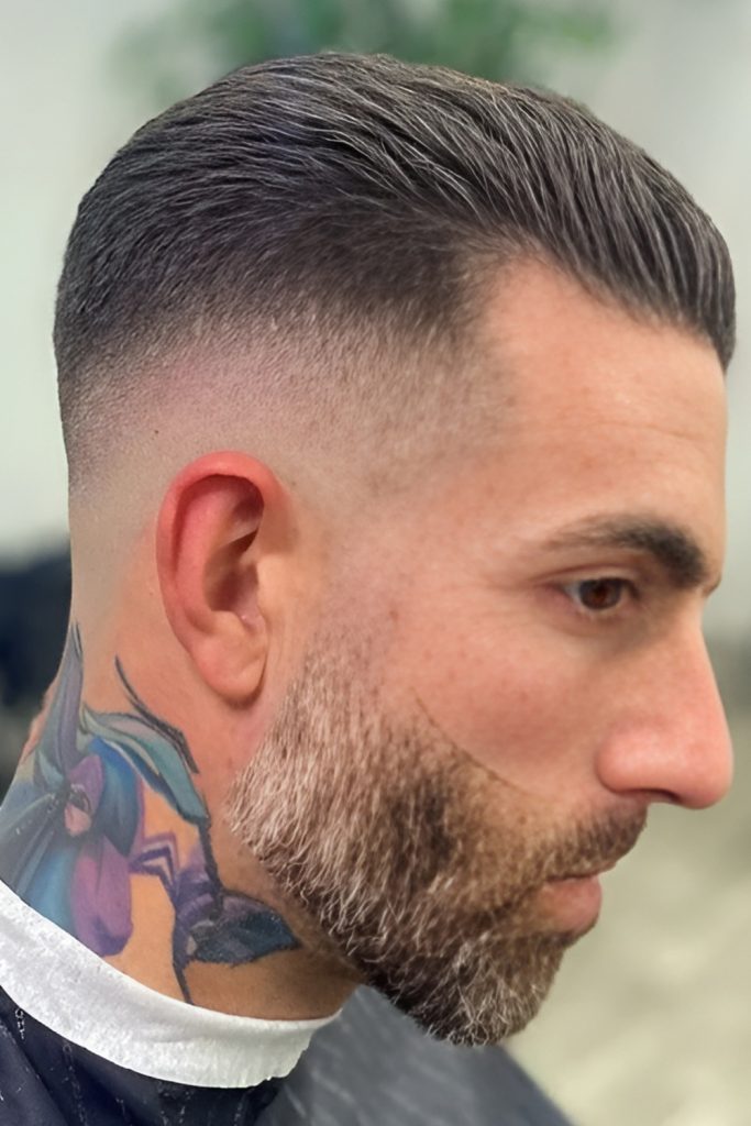 Short Slick Back for a Polished Finish