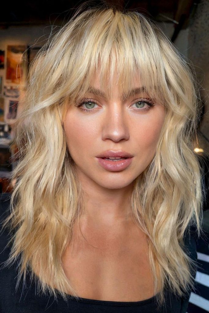 Soft Shag Haircut With Wispy Bangs